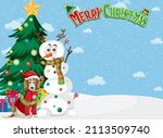 merry christmas background... | Shutterstock .eps vector #2113509740