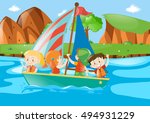 Sailboat on the water vector clipart image - Free stock photo - Public ...