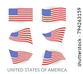 set of icons of the flag of... | Shutterstock .eps vector #794263159