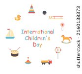 world children's day. vector... | Shutterstock .eps vector #2160138373
