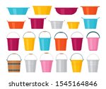 Basin  Bucket Icons. Plastic ...