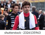 Small photo of Spielberg, Austria. 29 June-02 July 2023. F1 World Championship 2023. Austrian Grand Prix. #16, Charles LECLERC, MCO, Team Scuderia Ferrari, SF23, second in race.