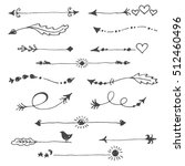 set of different hand drawn... | Shutterstock .eps vector #512460496