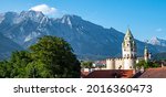Panorama view of Hall in Tirol Austria