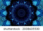 Blue Navy Kaleidoscope Pattern...