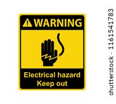 warning   electrical hazard.... | Shutterstock .eps vector #1161541783