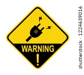 plug warning sign. symbol ... | Shutterstock .eps vector #1224639016