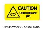 caution   carbon dioxide gas. | Shutterstock .eps vector #635511686