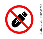 do not use flash drive.... | Shutterstock .eps vector #778641796