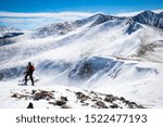 The Breckenridge Mountain with Skier on Peak8