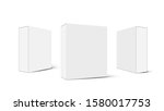 various angle 3d blank package... | Shutterstock .eps vector #1580017753