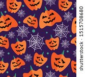halloween seamless pattern with ... | Shutterstock .eps vector #1515708680