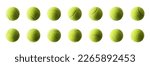 Group of tennis balls in...