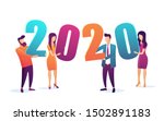 happy new year 2020 greeting... | Shutterstock .eps vector #1502891183