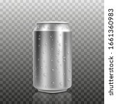 blank big cold aluminium beer... | Shutterstock .eps vector #1661360983