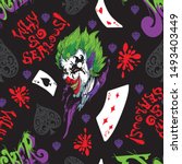 Joker And Card Seamless Pattern ...