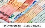 Euro Banknotes As An Abstract...