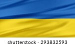ukraine flag. flag with a... | Shutterstock . vector #293832593