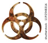 Grunge Metal Biohazard Symbol...