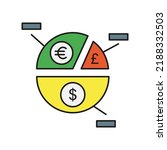 Pie Chart  Money Colored Icon....