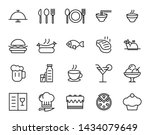 food and drink outline icon set ... | Shutterstock .eps vector #1434079649