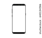 black smartphone samsung galaxy ... | Shutterstock .eps vector #640134586