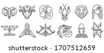 set of zodiac signs aries... | Shutterstock .eps vector #1707512659