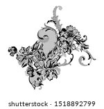 romantic lace flowers... | Shutterstock .eps vector #1518892799