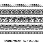 knitted openwork lace mesh.... | Shutterstock .eps vector #524150803