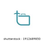 travel logo plane bag vector... | Shutterstock .eps vector #1912689850