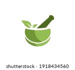 pharmacy logo mortar pestle... | Shutterstock .eps vector #1918434560