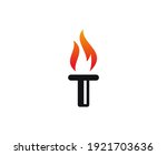 torch log fire flame vector... | Shutterstock .eps vector #1921703636