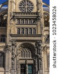 Small photo of Fragment of Gothic St. Eustace Church (Leglise Saint-Eustache). St Eustace Church located in Les Halles, Paris, France.