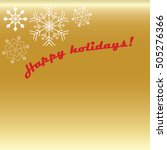 happy holidays card with... | Shutterstock .eps vector #505276366