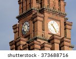 Small photo of Clock at Psalmist's school tower, former architectural archiepiscopal residence complex,Chernivtsi,Western Ukraine,Europe,unesco world heritage