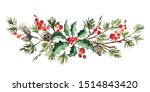 Christmas Watercolor Floral...