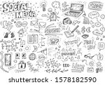 social media hand drawn doodles | Shutterstock .eps vector #1578182590