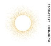 golden glitter circle frame... | Shutterstock .eps vector #1698348016