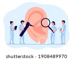 doctors check health of ear ... | Shutterstock .eps vector #1908489970