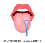 clean tongue throat cleaner... | Shutterstock .eps vector #2123318546