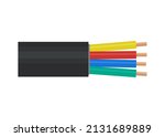 power cable  electric copper... | Shutterstock .eps vector #2131689889