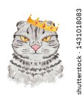 Funny Cat King Portrait....