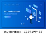 security of users mobile data... | Shutterstock .eps vector #1339199483