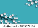 floral background decorated... | Shutterstock .eps vector #1035672106