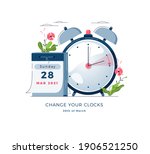 daylight saving time banner.... | Shutterstock .eps vector #1906521250
