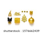 elf  tree  gift box decorated... | Shutterstock . vector #1576662439