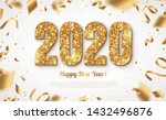 Happy New Year Banner With Gold ...