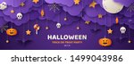 happy halloween banner or party ... | Shutterstock .eps vector #1499043986