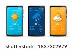 weather forecast widget at... | Shutterstock .eps vector #1837302979