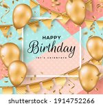 happy birthday background with... | Shutterstock .eps vector #1914752266